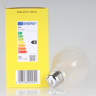 E27 LED Filament AGL Leuchtmittel 12,5W 230V matt kaltwei 4000K 1.850 lm