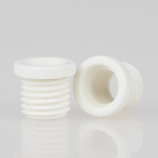 M10x1 Trompetennippel 12x9,5mm Kunststoff wei Lnge 7mm ohne Profil/Verdrehschutz