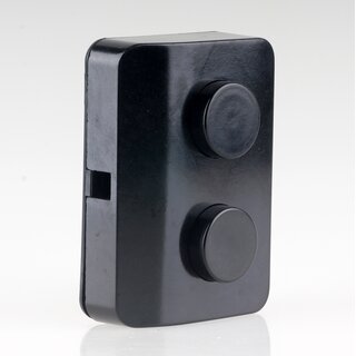 Doppel-Fuschalter Doppel-Futretschalter Schnurschalter 92x64mm Bakelit-Optik schwarz 250V/2A