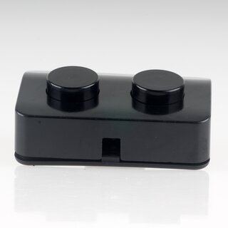 Doppel-Fuschalter Doppel-Futretschalter Schnurschalter 92x64mm Bakelit-Optik schwarz 250V/2A