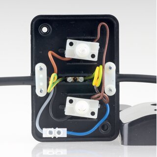 Doppel-Fuschalter Doppel-Futretschalter Schnurschalter 92x64mm Bakelit-Optik schwarz 250V/2A