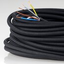 Textilkabel schwarz 5-adrig 5x0,5mm Steuerleitung...