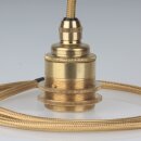 Textilkabel Lampenpendel Gold mit E27 Vintage Fassung...