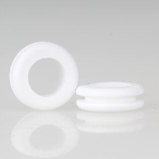 Kabeldurchfhrungstlle 20x7mm Wei &ndash; fr 15mm Lochbohrung, Weich-PVC