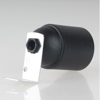 Befestigungswinkel Metall-Winkel 24x41,5mm fr E27/E14 Fassung mit Trompetennippel KU schwarz