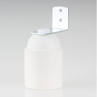 Befestigungswinkel Metall-Winkel 24x41,5mm fr E27/E14 Fassung mit Trompetennippel KU wei