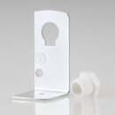 Befestigungswinkel Metall-Winkel 24x41,5mm für E27/E14 Fassung mit Trompetennippel KU weiß