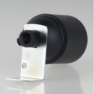 Befestigungswinkel Metall-Winkel 24x41,5mm fr E27/E14 Fassung mit Zugentlastung KU schwarz