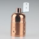 E27 Lampenfassung Metall kupferfarben mit Winkel &...