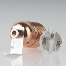 E27 Lampenfassung Metall kupferfarben mit Winkel & Zugentlastung verkupfert