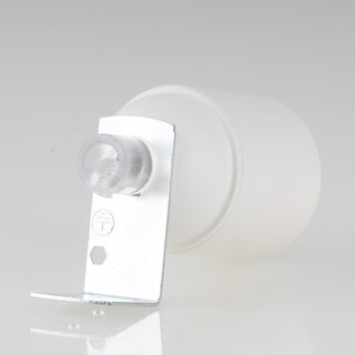 E27 Lampenfassung Kunststoff wei mit Winkel & Zugentlastung transparent
