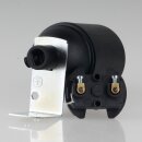 E27 Lampenfassung Kunststoff schwarz mit Winkel & Zugentlastung schwarz