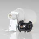 E27 Lampenfassung Kunststoff weiß mit Winkel & Zugentlastung weiß