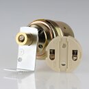 E27 Premium Lampenfassung Metall vermessingt mit Winkel & Zugentlastung