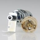 E27 Premium Lampenfassung Metall verchromt mit Winkel & Zugentlastung