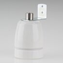 E27 Premium Lampenfassung Porzellan glasiert mit Winkel &...