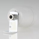 E27 Premium Lampenfassung Porzellan glasiert mit Winkel & Zugentlastung Edelstahloptik