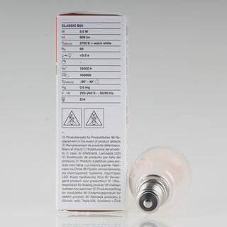 LEDVANCE E14 LED Leuchtmittel 5.5W=(60W) 240V Kerzen-Form matt 2700K warmwei 806 lm