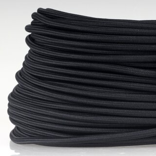 Textilkabel schwarz 2-adrig 2x0,5mm textilummantelte PVC-Schlauchleitung