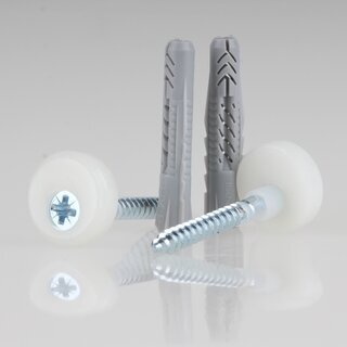 Hfele Spiegelaufhnger hhenjustierbar 6 mm fr Holzplatten ab 16 mm &ndash; SET mit Schrauben & Dbeln