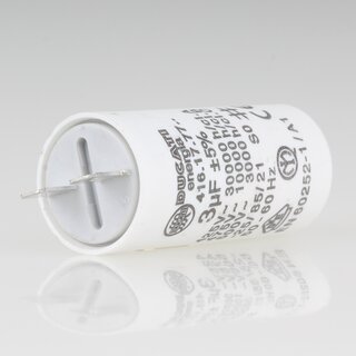3uF 450V Anlaufkondensator Betriebskondensator Motorkondensator mit 6,3 mm Flachstecker