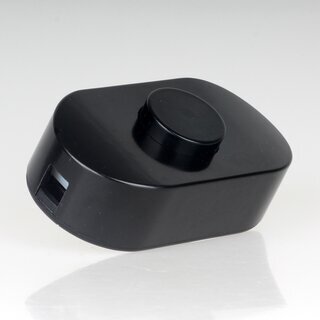 Schnurschalter Schnur-Zwischenschalter Fuschalter  85x45mm schwarz Bakelit-Optik 250V/2A(1A)