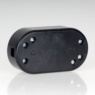 Schnurschalter Schnur-Zwischenschalter Fuschalter  85x45mm schwarz Bakelit-Optik 250V/2A(1A)