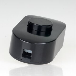 Schnurschalter Schnur-Zwischenschalter Fuschalter  85x45mm schwarz Bakelit-Optik 250V/2A(1A)