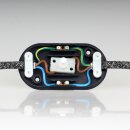 Schnurschalter Schnur-Zwischenschalter Fußschalter  85x45mm schwarz Bakelit-Optik 250V/2A(1A)