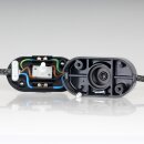 Schnurschalter Schnur-Zwischenschalter Fußschalter  85x45mm schwarz Bakelit-Optik 250V/2A(1A)