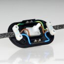 Schnurschalter Schnur-Zwischenschalter Fußschalter  85x45mm schwarz Bakelit-Optik 250V/2A(1A)