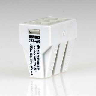 WAGO 773-496 Verbindungsklemme 6-polig lichtgrau fr NYM-J Kabel bis 2,5 mm