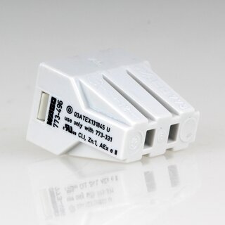 WAGO 773-496 Verbindungsklemme 6-polig lichtgrau fr NYM-J Kabel bis 2,5 mm