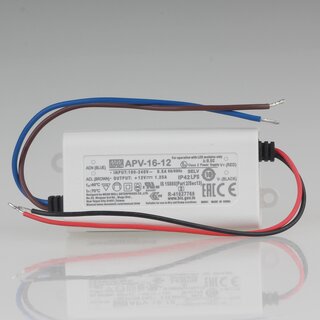 LED-Trafo Transformator 15W 100-240V/AC/12VDC 1.25A APV-16-12