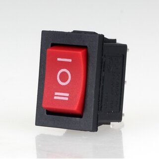 Einbau-Wippschalter 1-polig rot EIN-AUS-EIN 19x12mm 250V/6A passend fr Artemide Tizio 35/50
