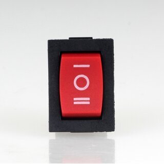 Einbau-Wippschalter 1-polig rot EIN-AUS-EIN 19x12mm 250V/6A passend fr Artemide Tizio 35/50
