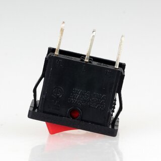 Einbau-Wippschalter 1-polig rot EIN-AUS-EIN 19x12mm 250V/6A passend fr Artemide Tizio 35/50
