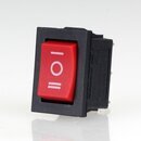 Einbau-Wippschalter 1-polig rot EIN-AUS-EIN 19x12mm...