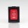 Einbau-Wippschalter 1-polig rot EIN-AUS-EIN 19x12mm 250V/6A passend für Artemide Tizio 35/50