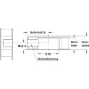 Häfele Verbindungsbolzen Maxifix S35 mit M8-Gewinde – Stahl verzinkt
