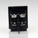 Einbau-Wippschalter grün beleuchtet 2-polig EIN/AUS 30x22mm 250V/16A mit PVC-Schutzkappe