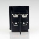 Einbau-Wippschalter gelb beleuchtet 2-polig EIN/AUS 30x22mm 250V/16A mit PVC-Schutzkappe