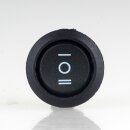 Einbau-Wippschalter rund 19 mm schwarz 1-polig EIN/AUS/EIN unbeleuchtet