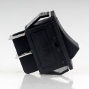 Wippschalter schwarz 2-polig EIN/AUS 30x22 mm 250V/16A unbeleuchtet mit PVC-Schutzkappe