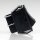 Wippschalter schwarz 2-polig EIN/AUS 30x22 mm 250V/16A unbeleuchtet mit PVC-Schutzkappe