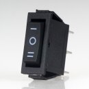 Einbau-Wippschalter schwarz 1-polig EIN/AUS/EIN 250V/15A...