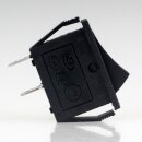 Einbau-Wippschalter schwarz 1-polig EIN/AUS 250V/15A Einbaumaß 30x11mm