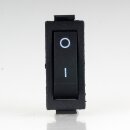 Einbau-Wippschalter schwarz 1-polig EIN/AUS 250V/15A Einbaumaß 30x11mm