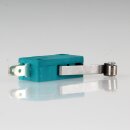 Mikroschalter 1-polig 10A/250V AC grün mit Rollenhebel 28 mm lang