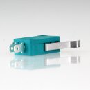 Mikroschalter 1-polig 10A/250V AC grün mit gebogenem Hebel 28 mm lang